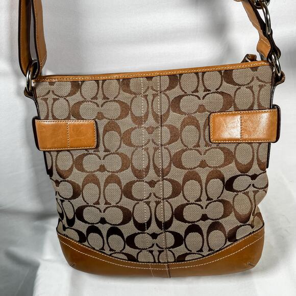 COACH 3574 Y2K VINTAGE Soho Shoulder Bag Double Buckle Tan Leather - Picture 7 of 11